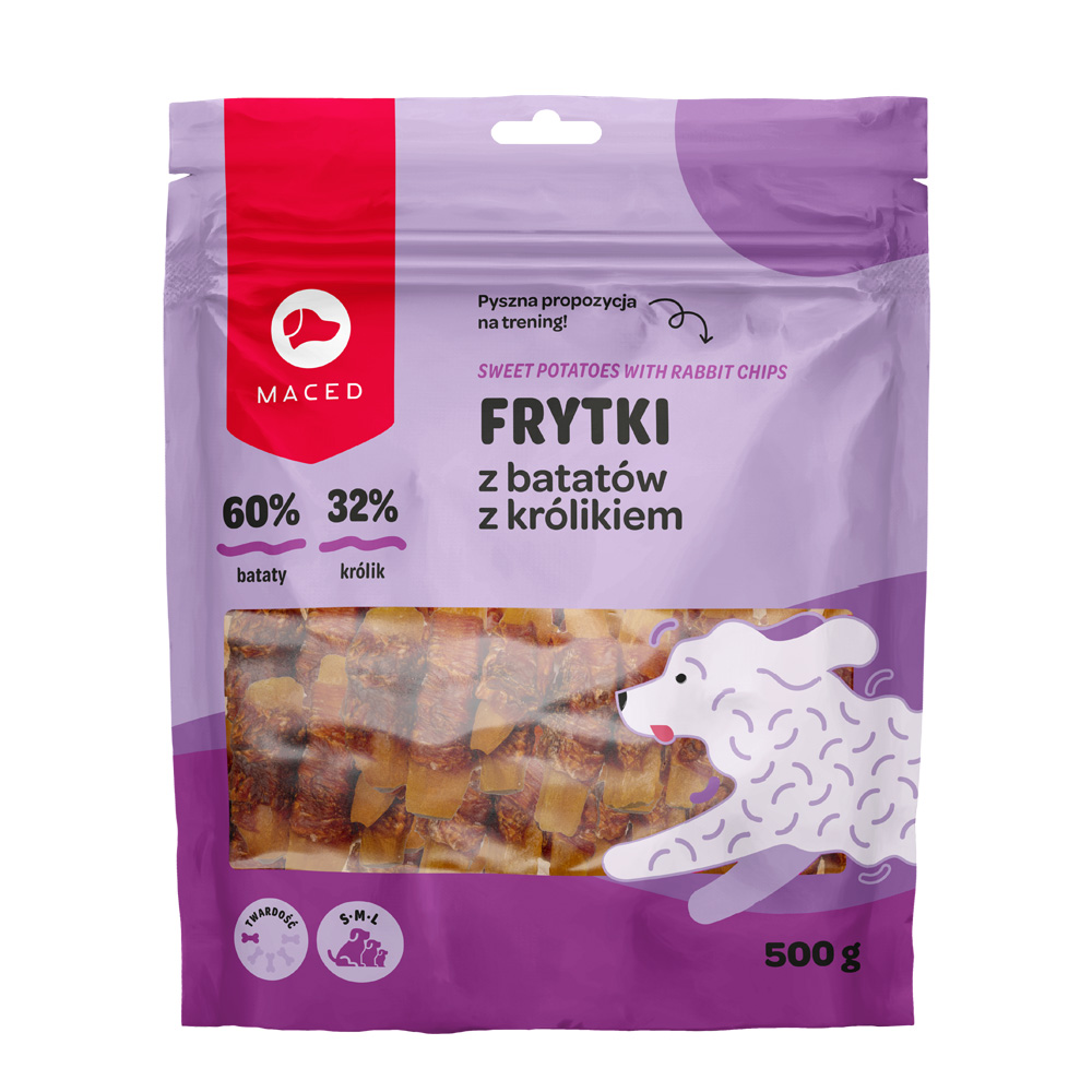 Maced Przysmak dla Psa Frytki z Batatów z Królikiem 500g